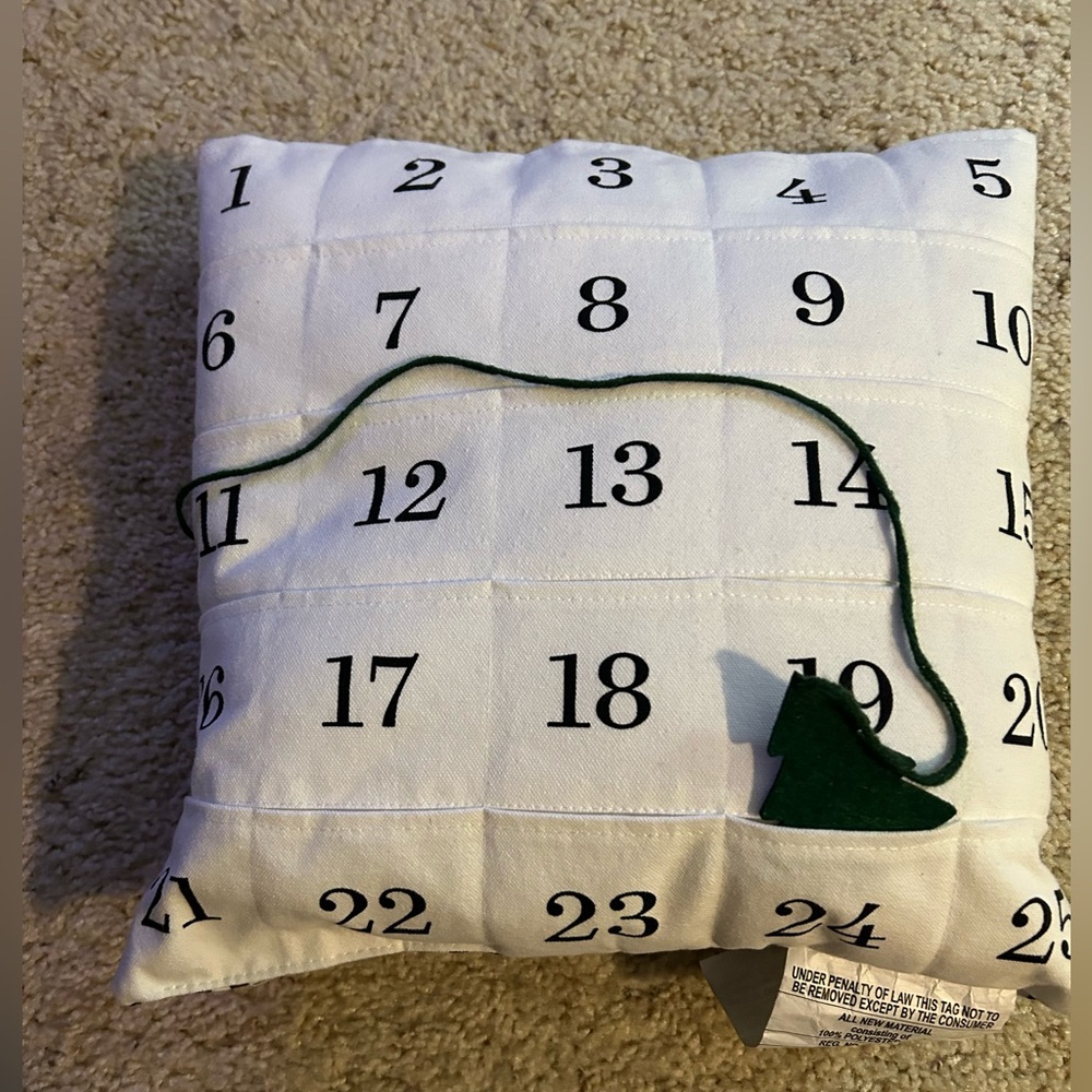 25 Days of Christmas Decorative Pockets Pillow